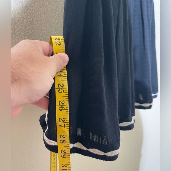 Free People Black and White Embroidered Sleeveless Mini Dress - Picture 8 of 8